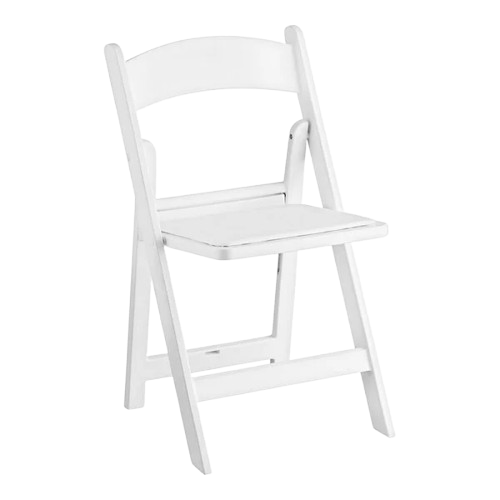 White Padded Resin Chair